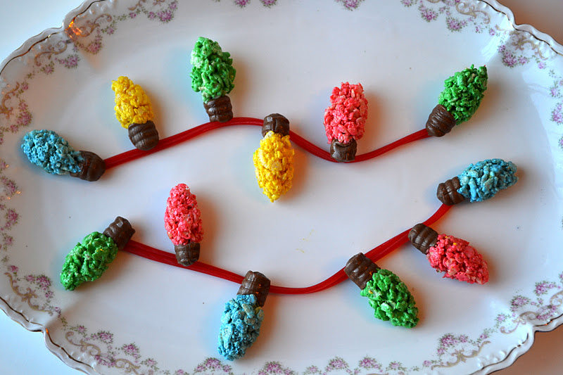 Christmas Lights Rice Krispie | 16 Christmas Rice Krispie Treats Recipes You'll Love