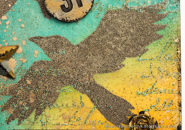 Layers of ink - Totally Embossed Tag Tutorial by Anna-Karin with Tim Holtz Halloween
