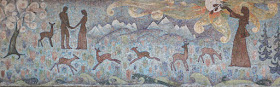 kyrgzystan mosaic monumental art, kyrgyz art craft tours