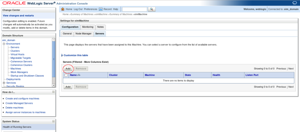 Oracle Stack: Configuring and Starting Node Manager