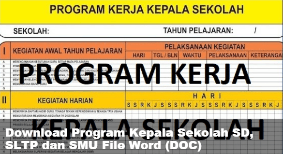 Download Program Kepala Sekolah SD Download Program Kepala Sekolah SD