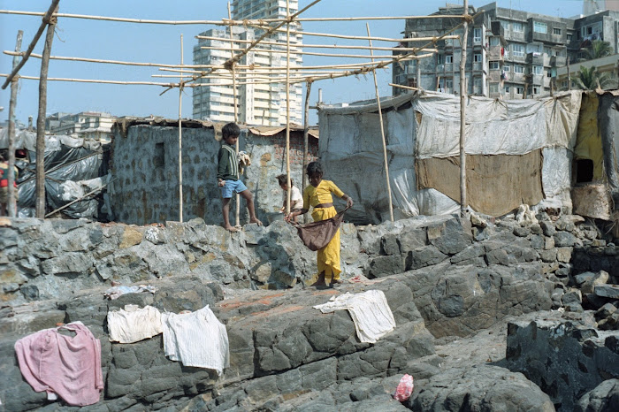 Mumbai, blanchisseurs, Dhobi, Malabar Hill, © L. Gigout, 1991