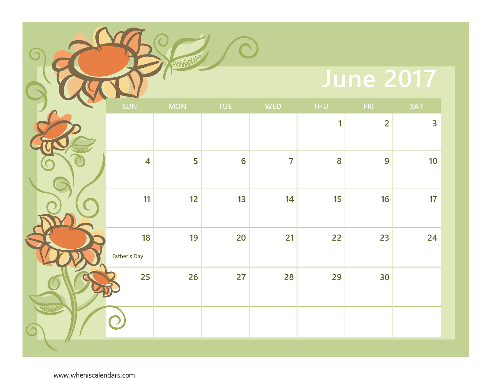 Free Printable Calendar 2020: Free Printable Calendar June