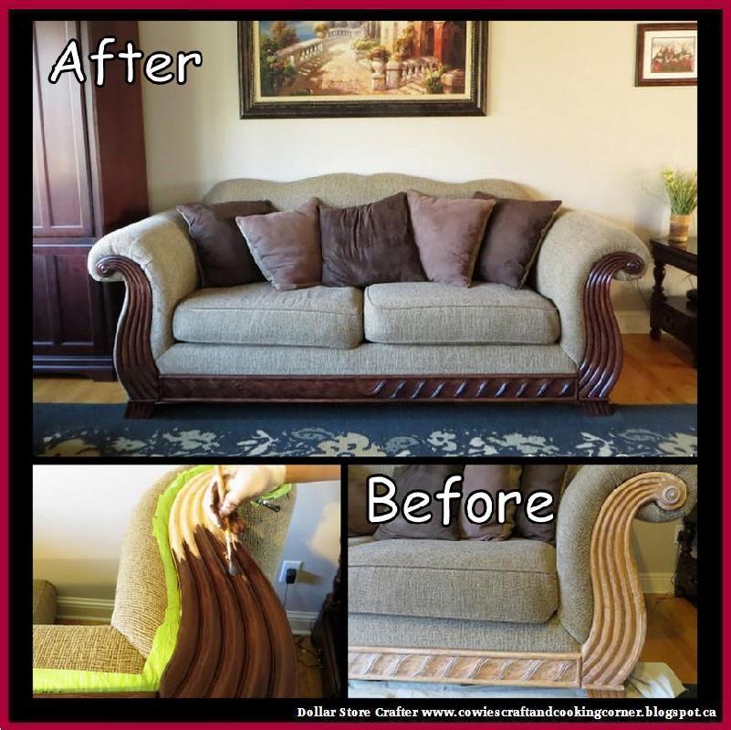 Dollar Store Crafter Sofa / Couch Makeover