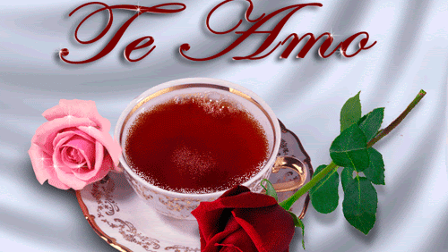  Rosa y café animadas con frases de amor una cena romántica