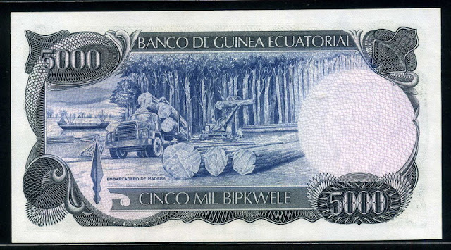 Equatorial Guinea 5000 Bipkwele banknote note bill