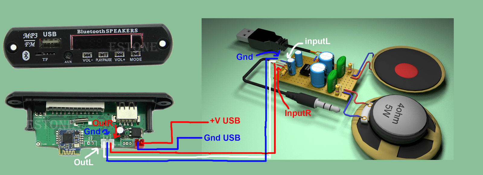 Подключи колонку mini. Схема подключения мп3 блютуз модуля. Bluetooth Speakers mp3 fm USB схема. Блютуз модуль для автомагнитолы 12 вольт. Bt2- блютуз модуль USB.
