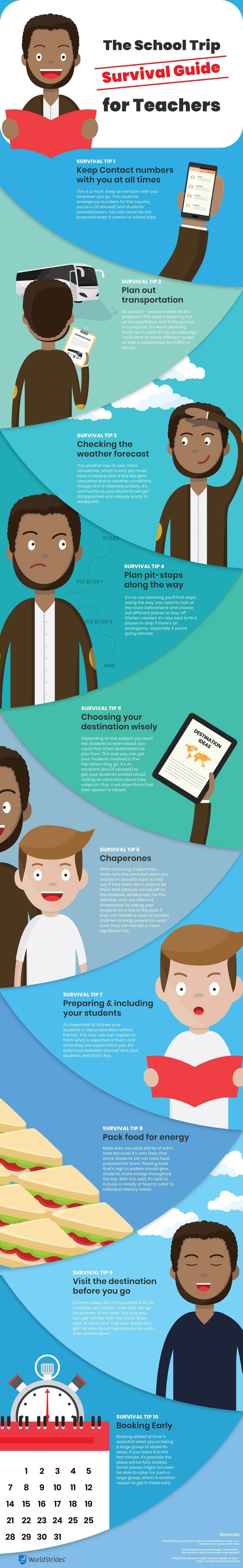 The School Trip Survival Guide for Teachers #Infographic #Entertainment #Survival #Travel The School Trip Survival Guide for Teachers