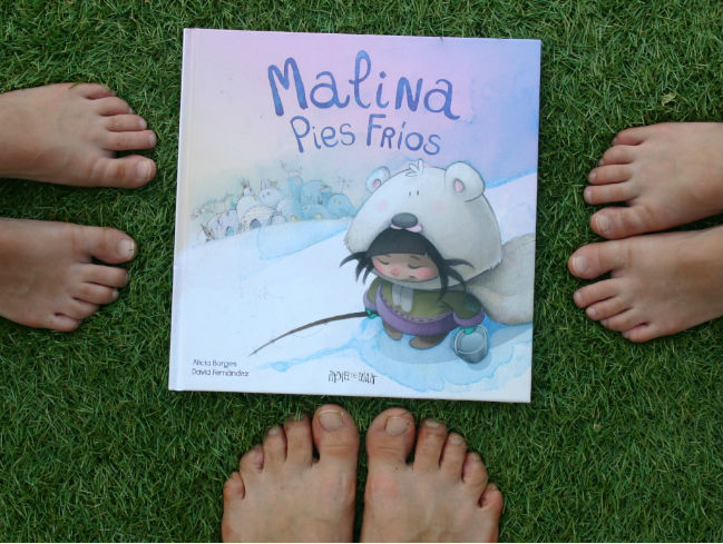 libro infantil Malina pies fríos, portada