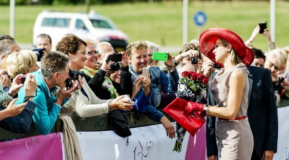 Queen Maxima of The Netherlands attend the opening of the Leontienhouse in Zevenhuizen
