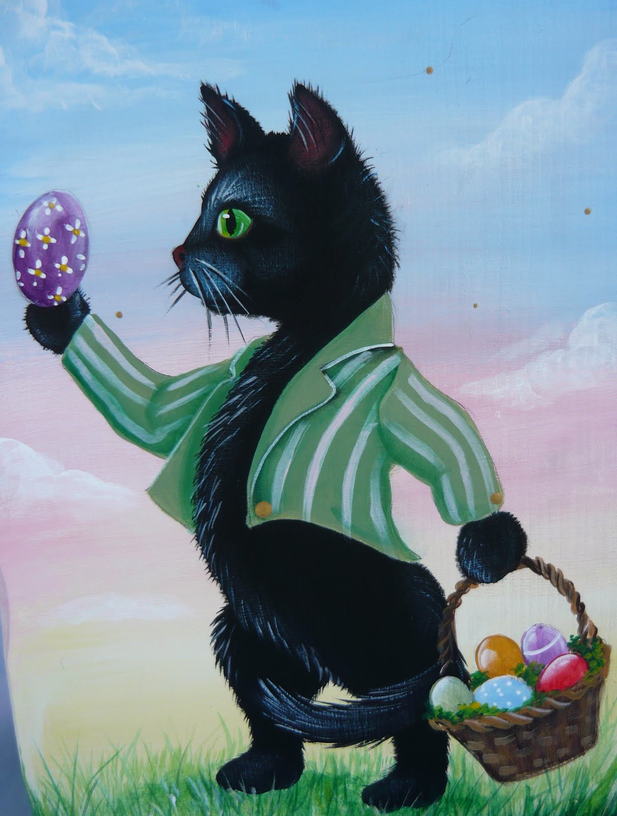 MAGIC BRUSH STUDIO Black Cat Easter Sweet Treat Box on eBay this week