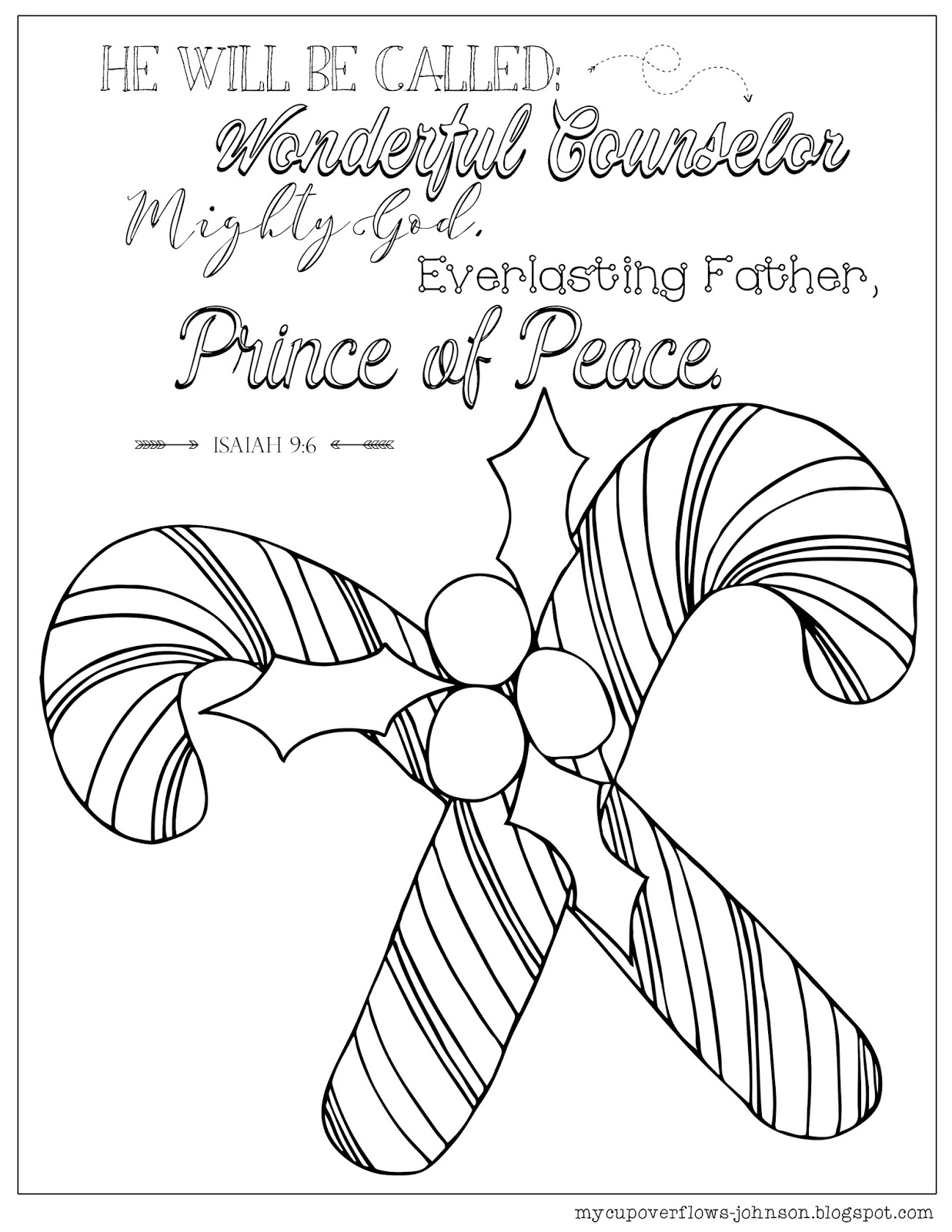 My Cup Overflows Christmas Coloring Pages