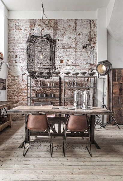 Un comedor de estilo industrial