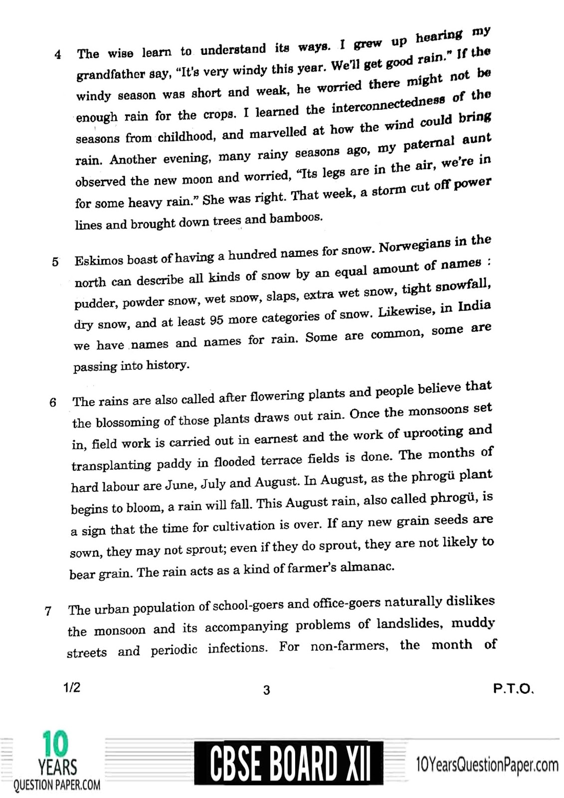 English Core 2018 class 12 CBSE board question paper CBSE class 12th 2018 English Core Previous Year Question Paper