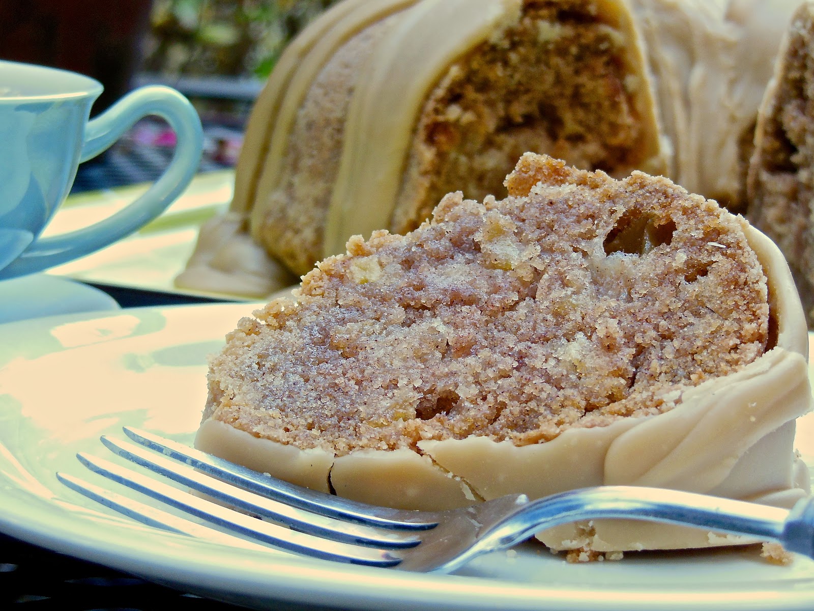 apple cake with caramel glaze The Good Eats Company