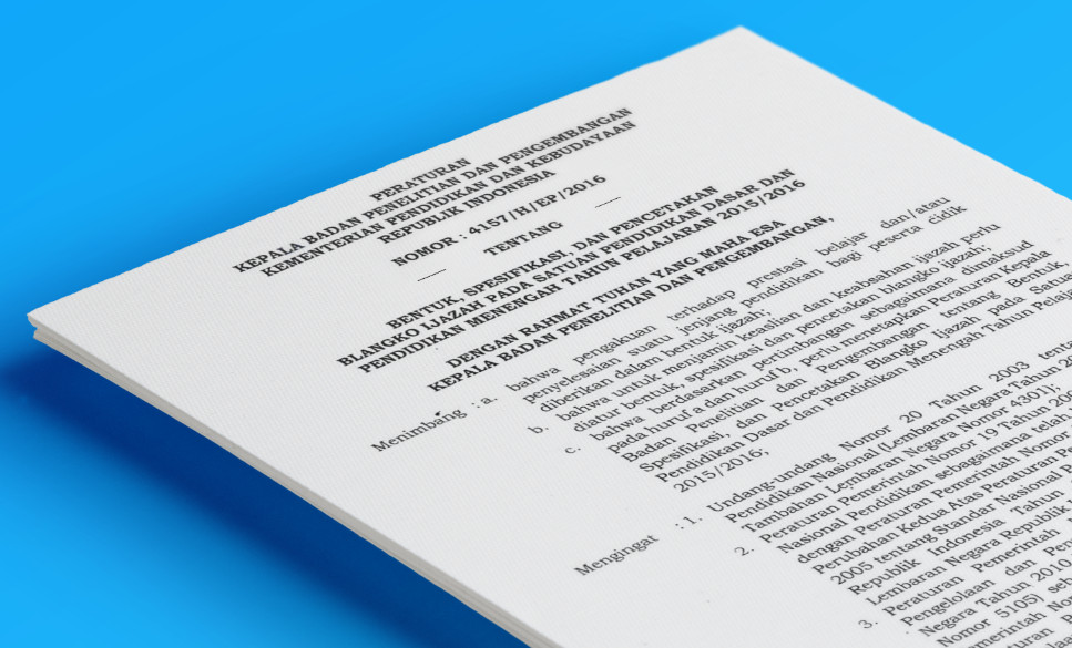 Pedoman Penulisan Ijazah Resmi Tahun Pelajaran 2016 dari Kemdikbud (Balitbang) Pedoman Penulisan Ijazah Resmi Tahun Pelajaran 2016 dari Kemdikbud (Balitbang)