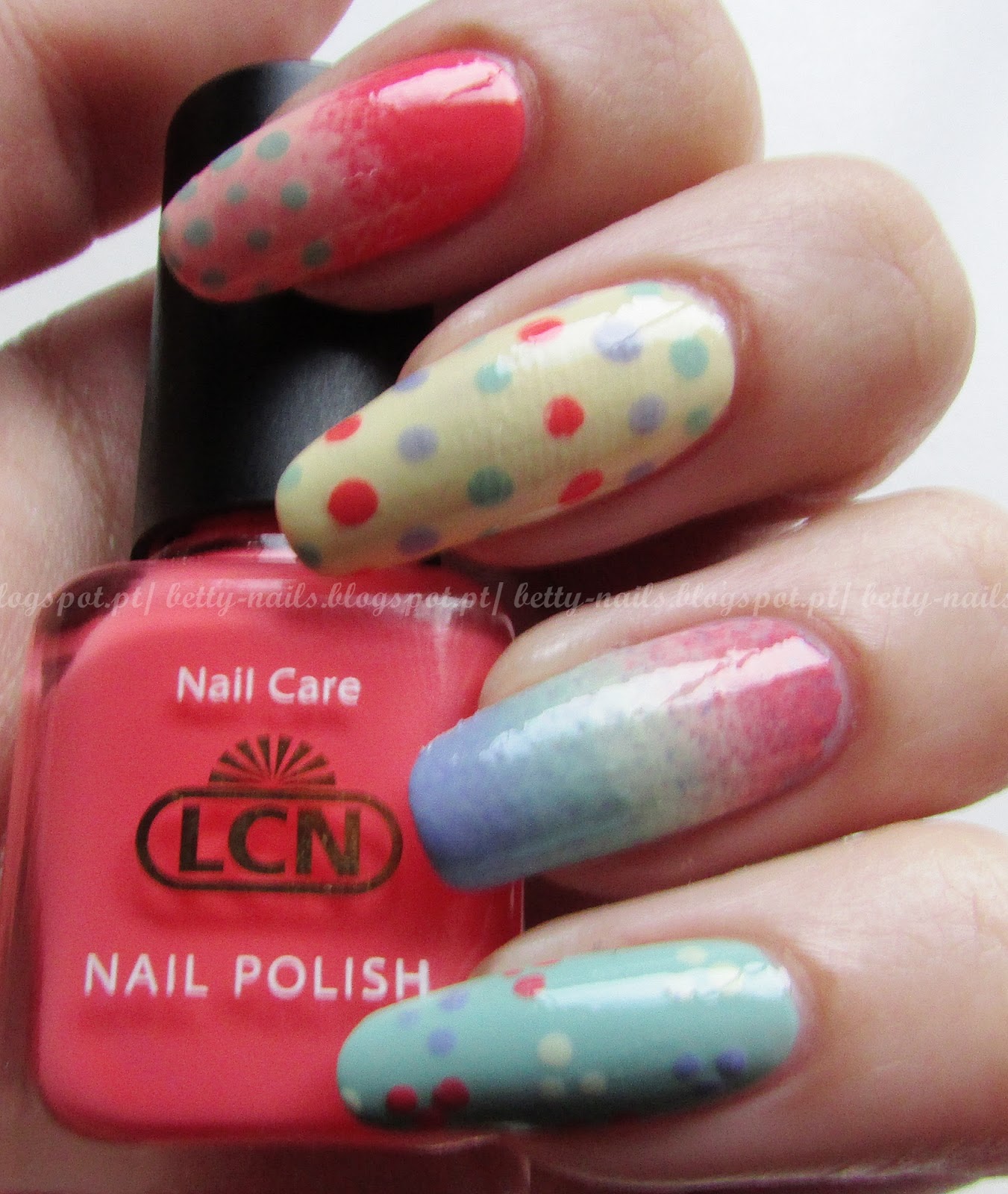 Betty Nails Easter Nails 3 LCN Blossom Sorbet Nailart