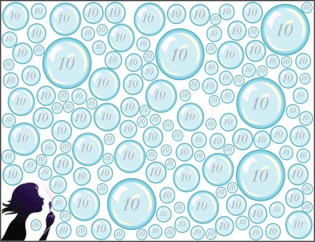 Practice Makes It Easy Circle Bow Bubbles