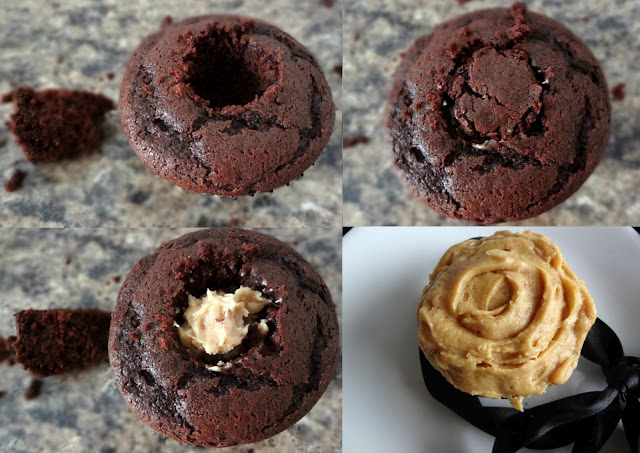 Dark Chocolate Peanut Butter Cupcakes