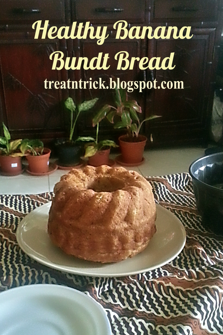 TREAT & TRICK HEALTHY BANANA BUNDT BREAD RECIPE