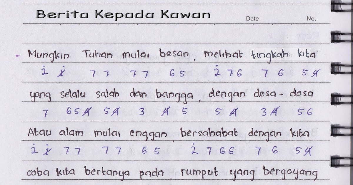 Chord Ebiet G Ade Berita Kepada Kawan Chordtela Kumpulan