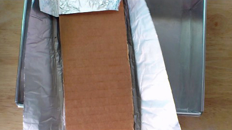 wrapping cardboard with aluminium foil