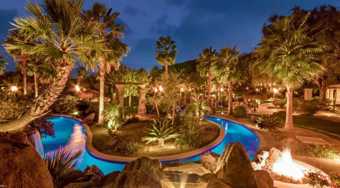 19 Photos vs. This Arizona Mega Mansion Features the Largest Private Lazy River in America - Luxury Home & Interior Design Video Tour