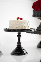 black cake pedestal