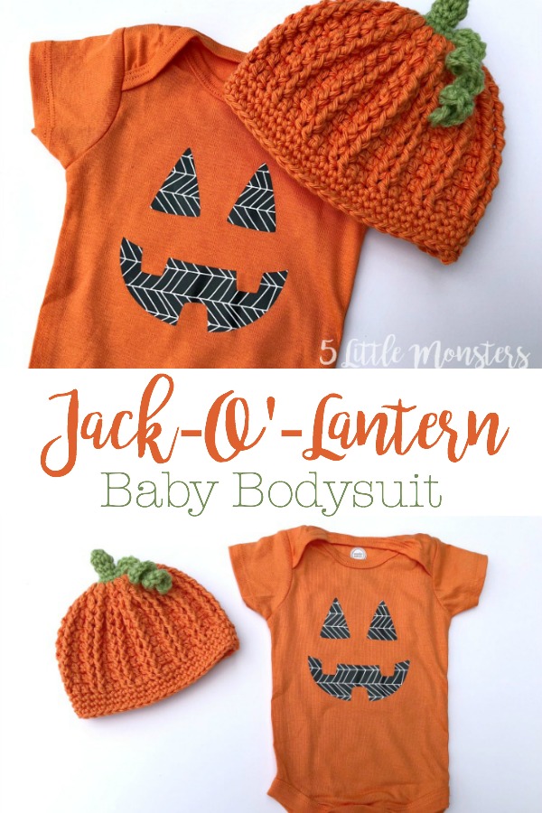 5 Little Monsters: Jack O' Lantern Baby Bodysuit