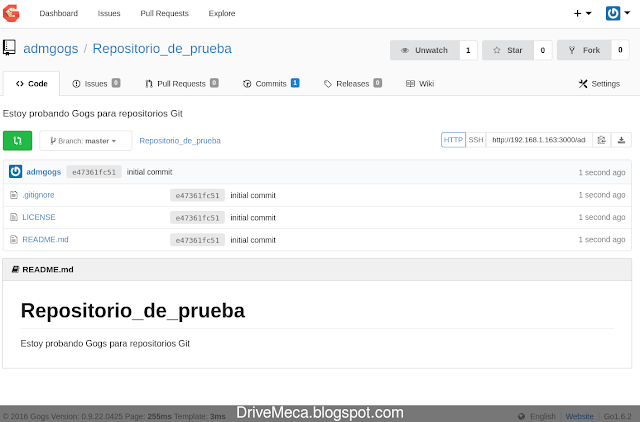 DriveMeca instalando y configurando un servidor Git con Gogs en Linux Ubuntu server
