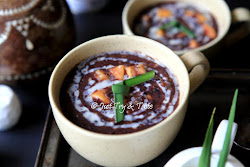 hitam bubur kacang ketan hijau cooker slow dengan pisang justtryandtaste