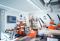 Дизайн эксклюзивного магазина салона STIHL и VIKING Екатеринбург Dulisov design студия интерьер Exclusive store market interior