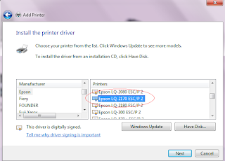 driver epson lq 2170