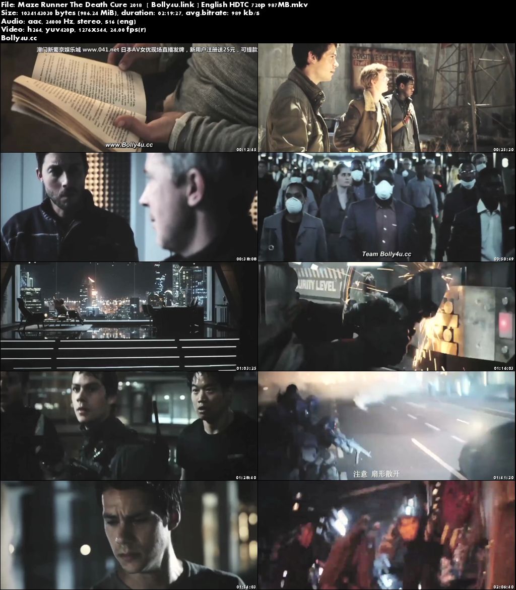 Maze Runner The Death Cure 2018 HDTC 950MB English 720p Download