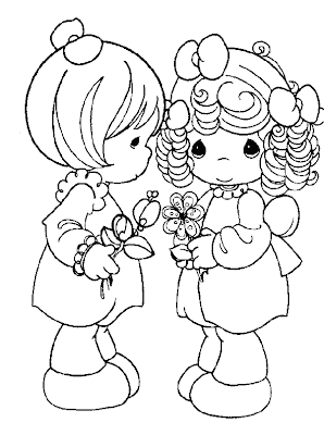 Precious Moments for Love Coloring Pages