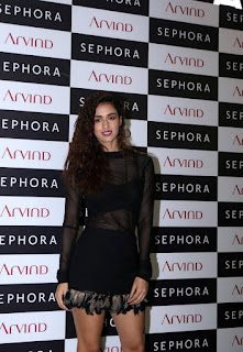 Disha Patnai in Transparent Black Gown at Sephora Store Launch