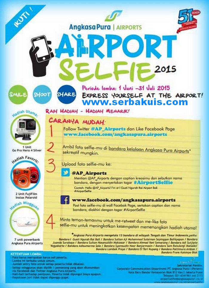 Kontes Selfie Airport Berhadiah GoPro HERO 4 & Fuji Instax Polaroid