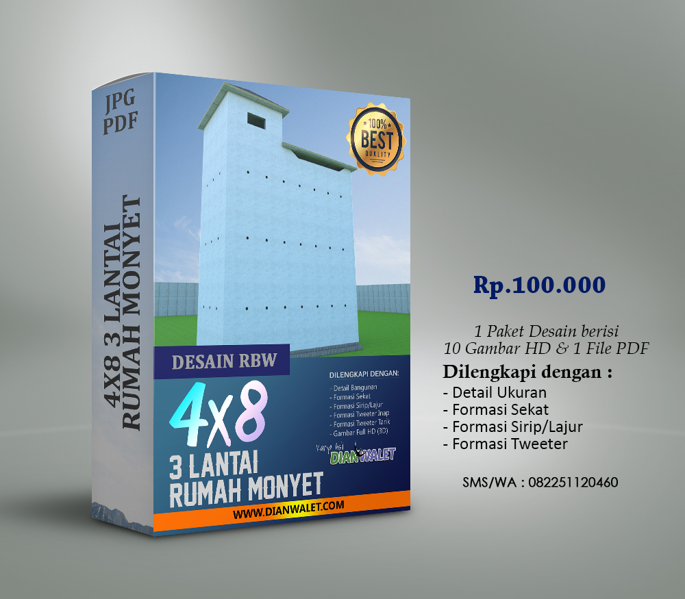 Desain Rumah Burung Walet 4x8 3 Lantai Premium | DIAN WALET