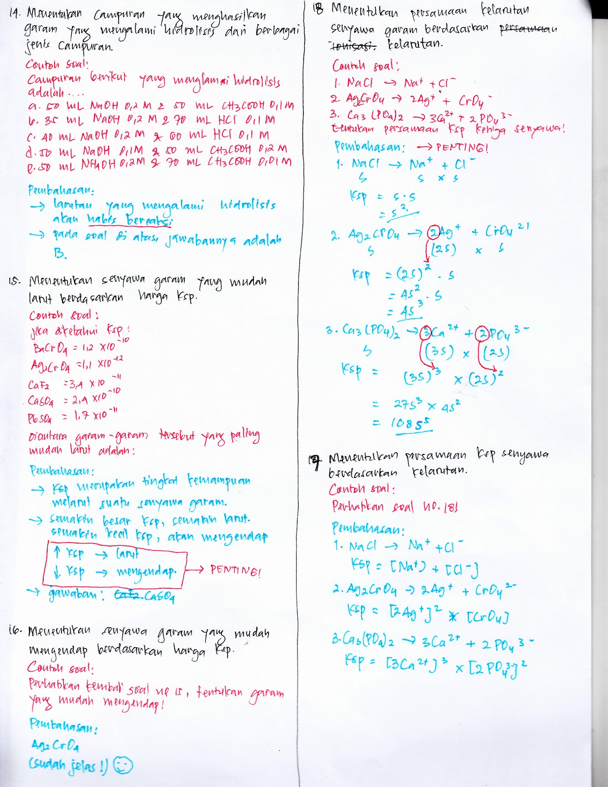 Contoh Soal Kimia Kelas 11