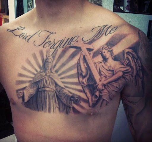Jesus tatuagem Ideia para os homens no peito