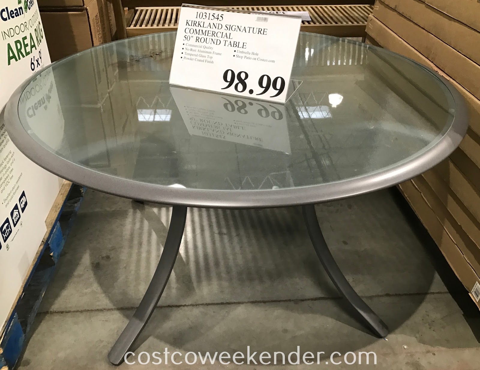 Kirkland 50 Round Commercial Patio Table Costco Weekender
