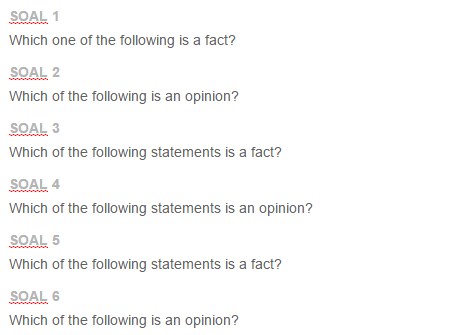 Contoh Soal Identify Language For Expressing Fact And Opinion 1 Asep Respati