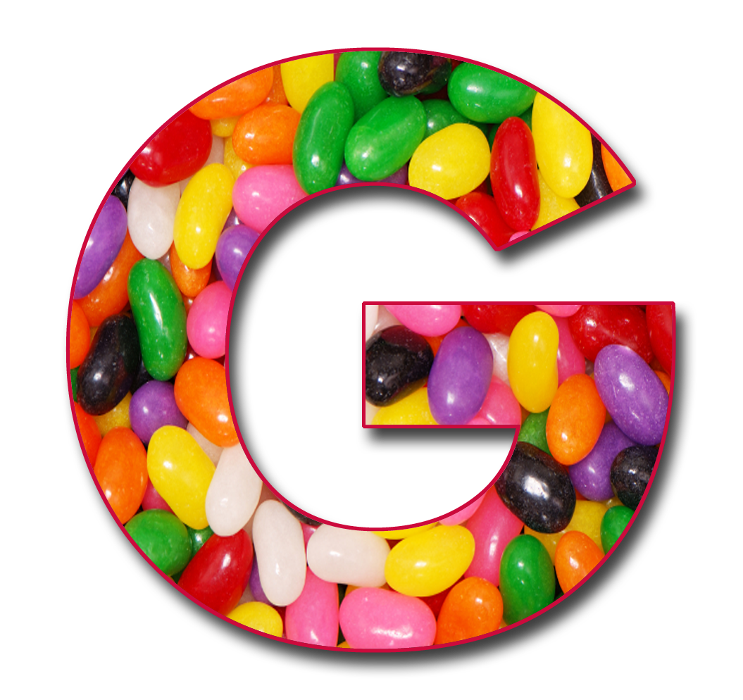 Scrapbook Alphabet: &ldquo;Jelly Beans&rdquo; PNG Free Scrapbook Alphabet Letters