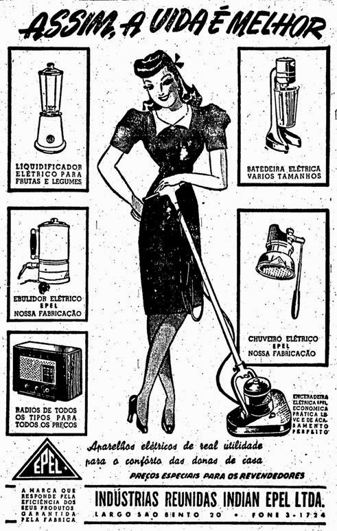 Propaganda da Epel - sugestão de presentes para as mulheres em 1947