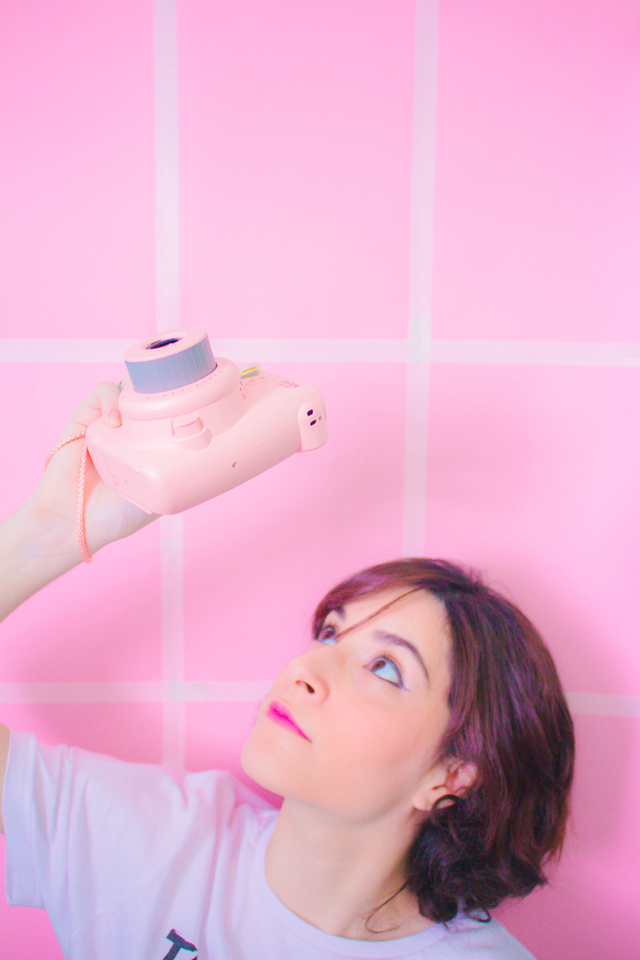 Instax Mini 8 Rosa Pink pinky and the brain