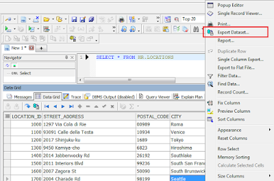 TOAD'da Sorgu Çıktılarını (Export Dataset) Excel Dosyası veya Script Olarak Almak