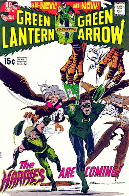 Green Lantern Green Arrow #82 dc comic book cover art by Neal Adams