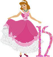 Abecedario de Cenicienta con Vestido Rosa. Cinderella in Pink, Abc.