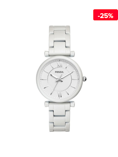 Ceas alba de dama Fossil Carlie ES4401 Ceas alba de dama Fossil Carlie ES4401