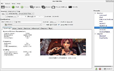 HandBrake - Convertisseur de DVD sur Windows